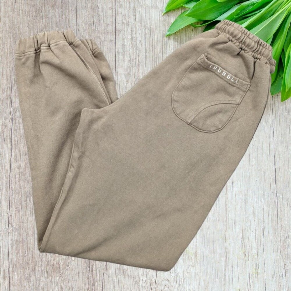NWT YoungLA Legacy Joggers Pants Size XXL Beige Wash